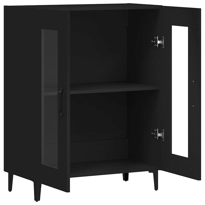 skænk 69,5x34x90 cm konstrueret træ sort