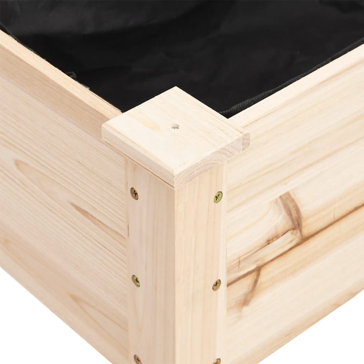 plantekasse med foring 71x37x80 cm massivt fyrretræ