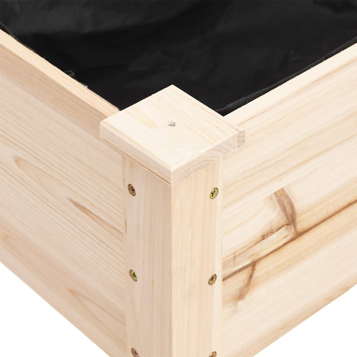 plantekasse med foring 118x59x80 cm massivt fyrretræ