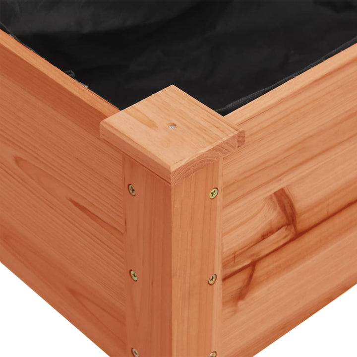 plantekasse med foring 118x59x80 cm massivt fyrretræ brun