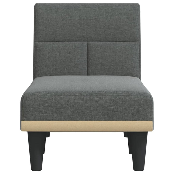 chaiselong stof mørkegrå