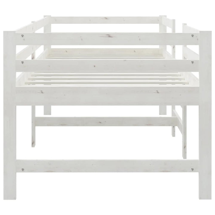 sengeramme uden madras 90x200 cm massivt fyrretræ hvid