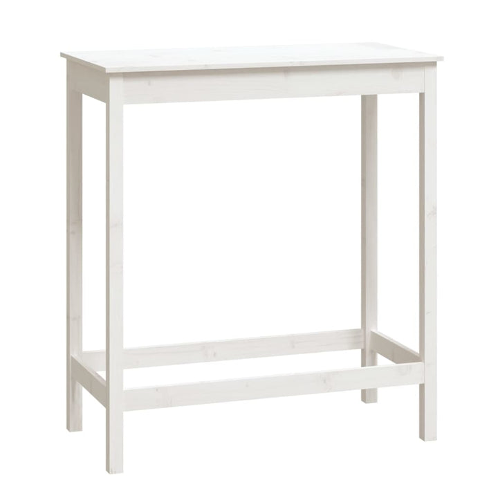 barbord 100x50x110 cm massivt fyrretræ hvid