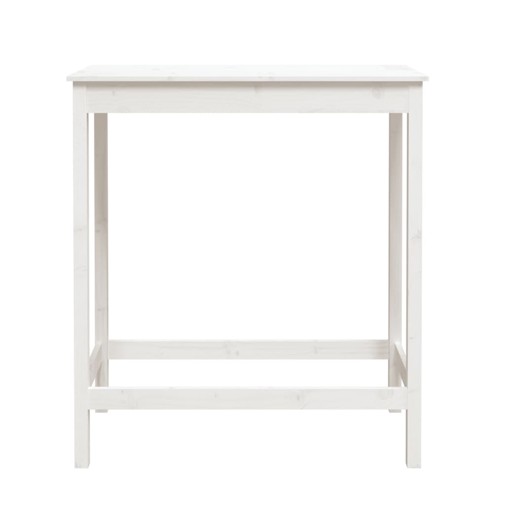barbord 100x50x110 cm massivt fyrretræ hvid