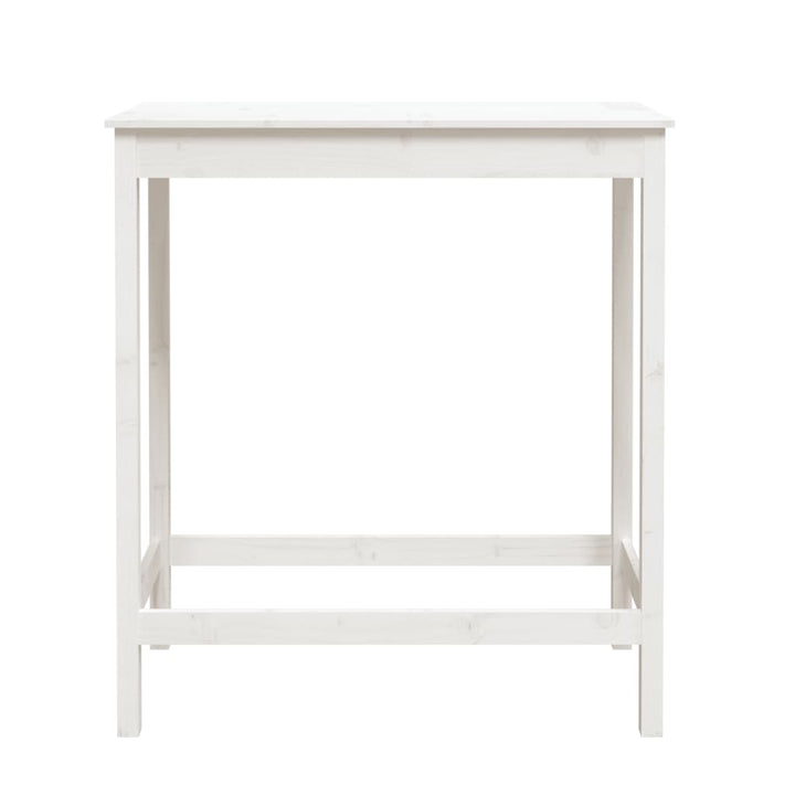 barbord 100x50x110 cm massivt fyrretræ hvid