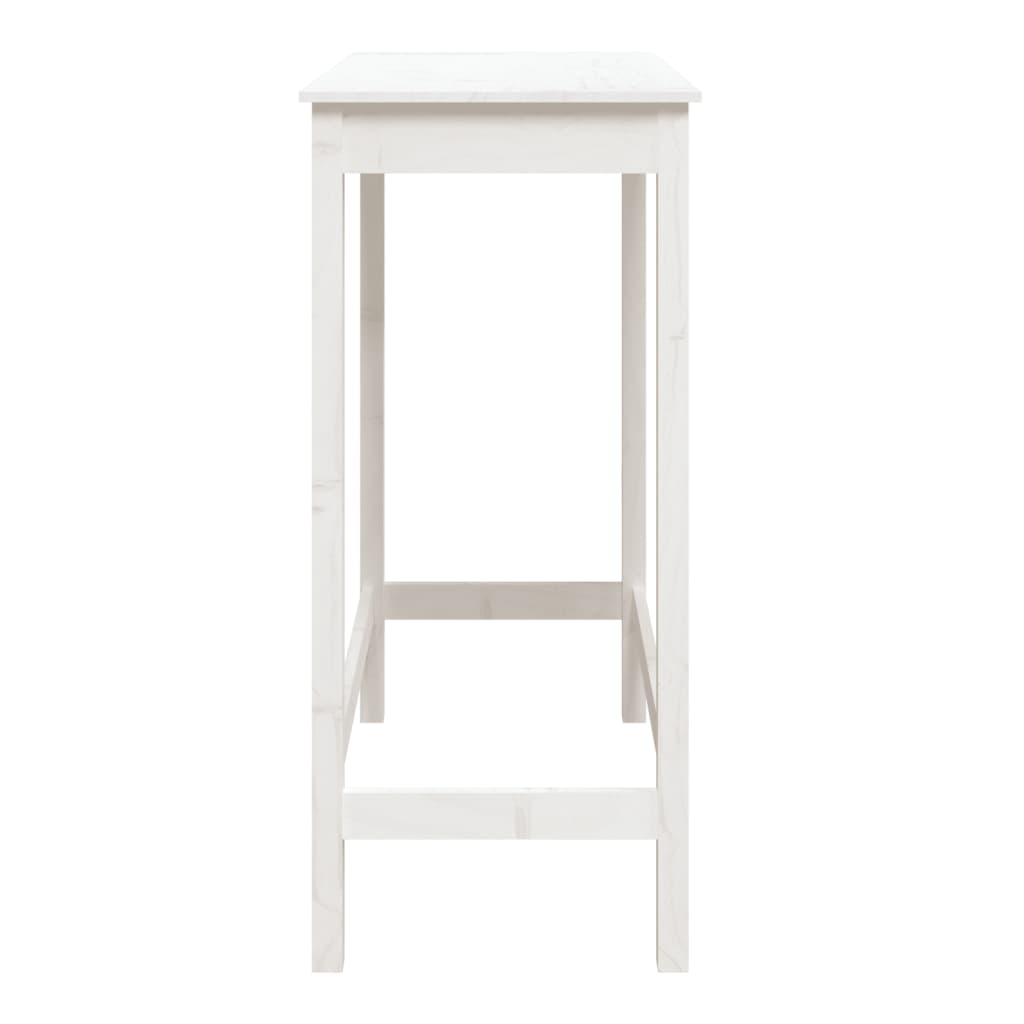 barbord 100x50x110 cm massivt fyrretræ hvid