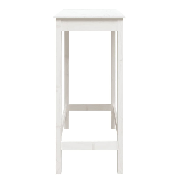 barbord 100x50x110 cm massivt fyrretræ hvid