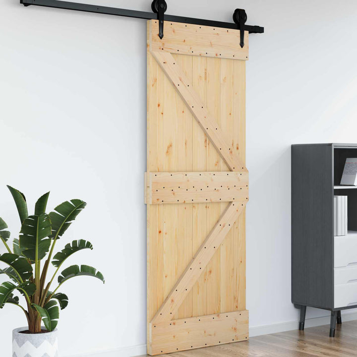 Dør NARVIK Naturfarvet 70 x 210 cm Massivt Fyrretræ