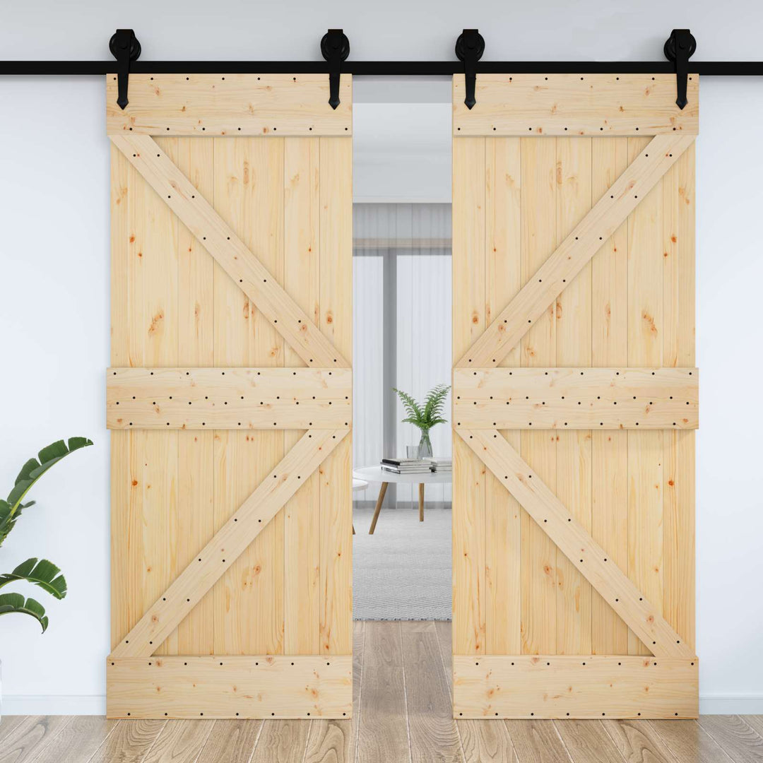 Dør NARVIK Naturfarvet 70 x 210 cm Massivt Fyrretræ