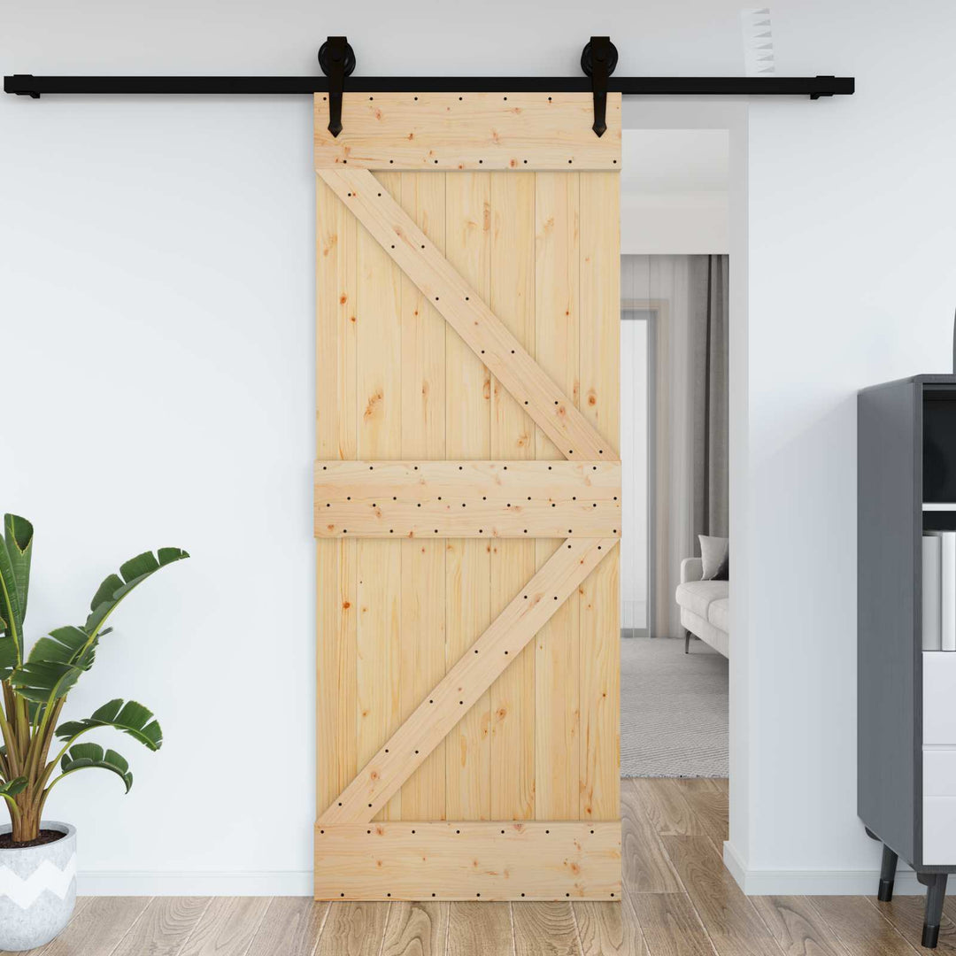 Dør NARVIK Naturfarvet 70 x 210 cm Massivt Fyrretræ