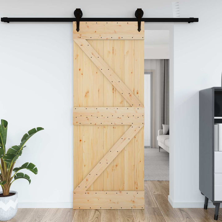 Dør NARVIK Naturfarvet 70 x 210 cm Massivt Fyrretræ