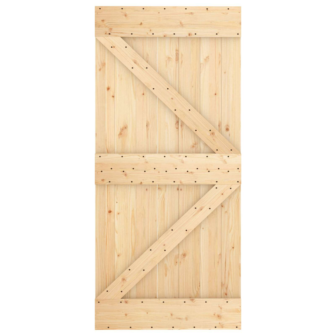 Dør NARVIK Naturfarvet 95 x 210 cm Massivt Fyrretræ