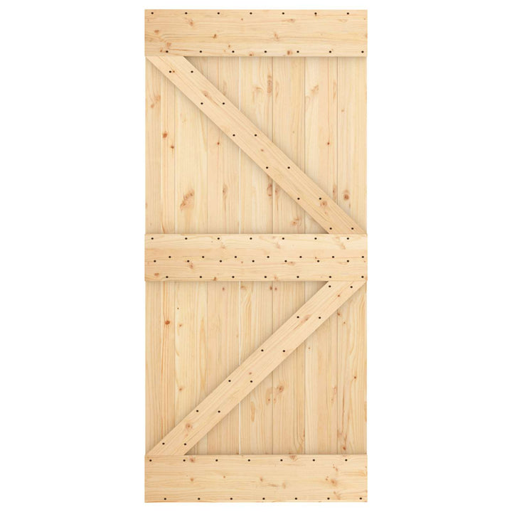 Dør NARVIK Naturfarvet 95 x 210 cm Massivt Fyrretræ