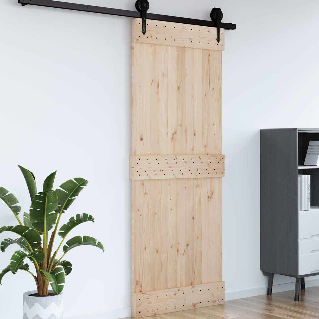 Dør NARVIK Naturfarvet 80 x 210 cm Massivt Fyrretræ