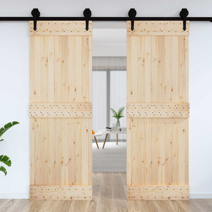Dør NARVIK Naturfarvet 80 x 210 cm Massivt Fyrretræ