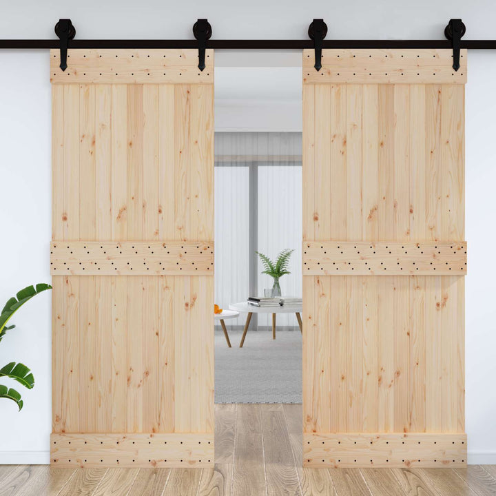 Dør NARVIK Naturfarvet 90 x 210 cm Massivt Fyrretræ