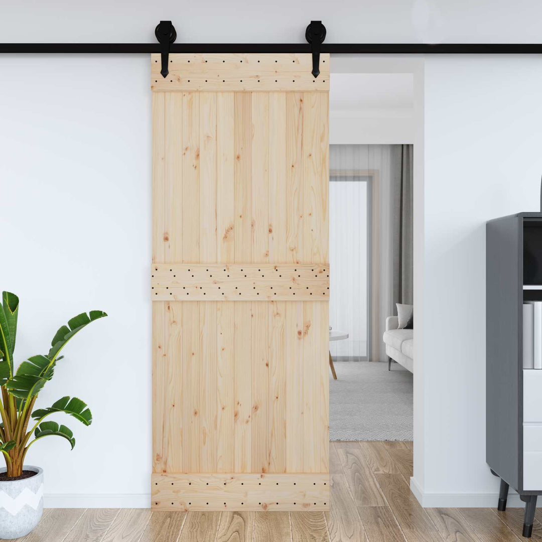 Dør NARVIK Naturfarvet 90 x 210 cm Massivt Fyrretræ