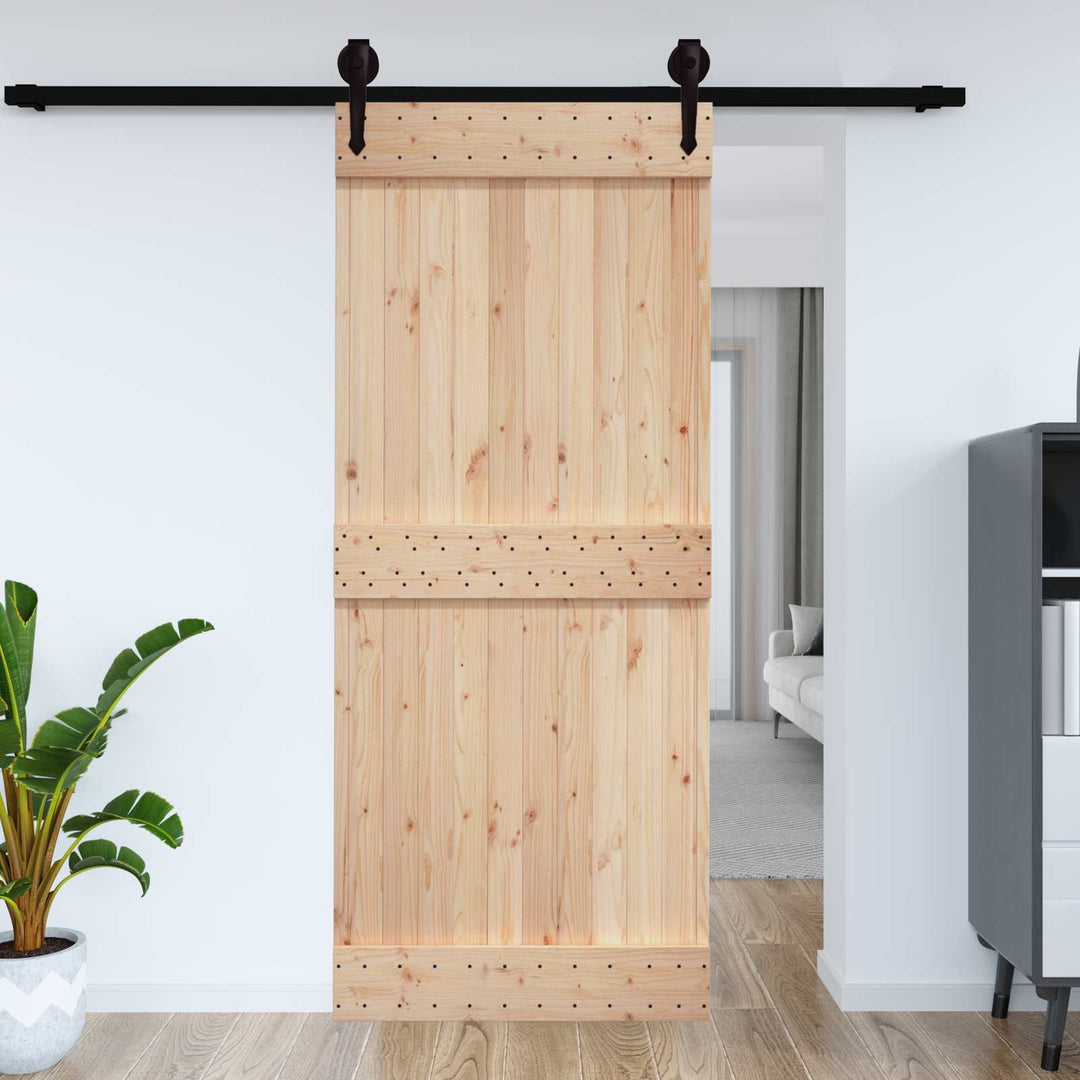 Dør NARVIK Naturfarvet 95 x 210 cm Massivt Fyrretræ