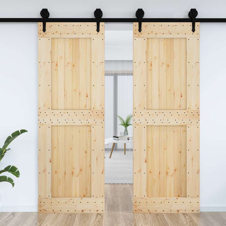 Dør NARVIK Naturfarvet 80 x 210 cm Massivt Fyrretræ
