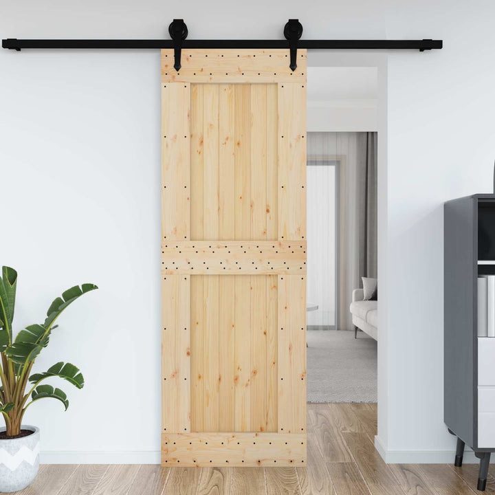 Dør NARVIK Naturfarvet 80 x 210 cm Massivt Fyrretræ