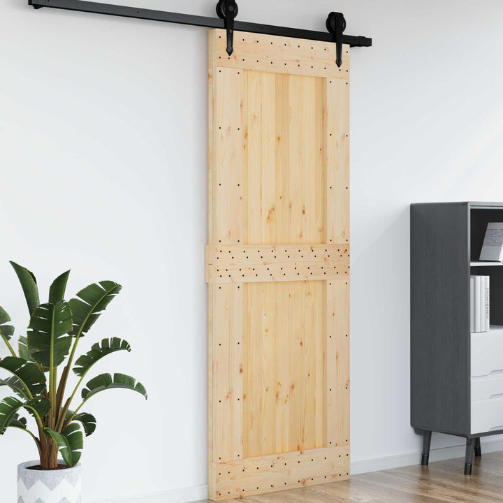 Dør NARVIK Naturfarvet 85 x 210 cm Massivt Fyrretræ