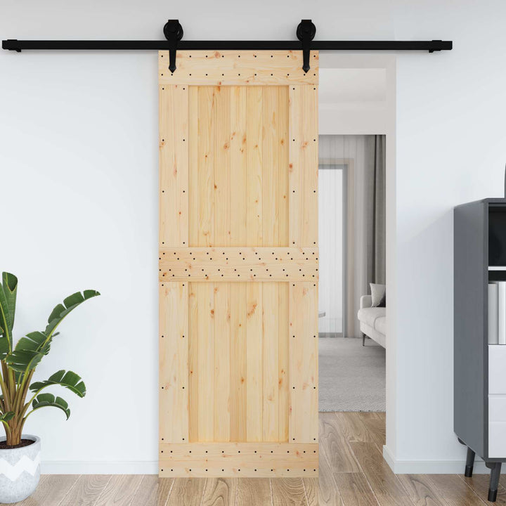 Dør NARVIK Naturfarvet 85 x 210 cm Massivt Fyrretræ