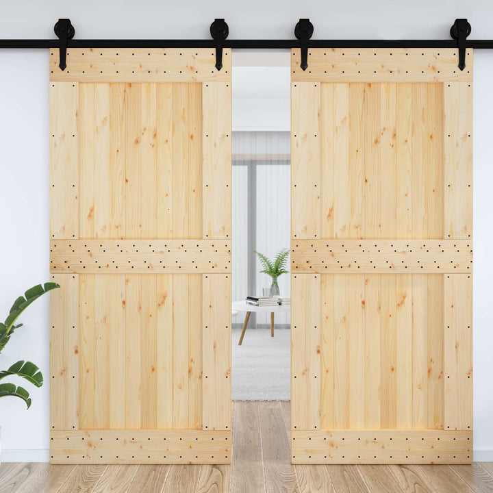 Dør NARVIK Naturfarvet 100 x 210 cm Massivt Fyrretræ