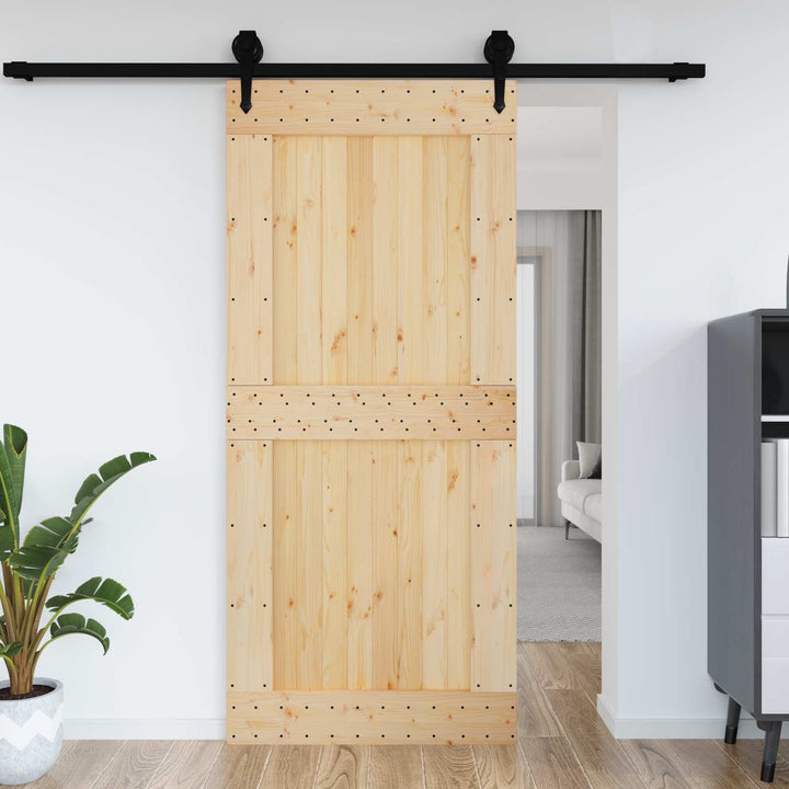 Dør NARVIK Naturfarvet 100 x 210 cm Massivt Fyrretræ