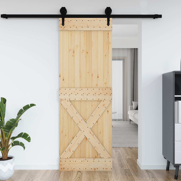 Dør NARVIK Naturfarvet 80 x 210 cm Massivt Fyrretræ