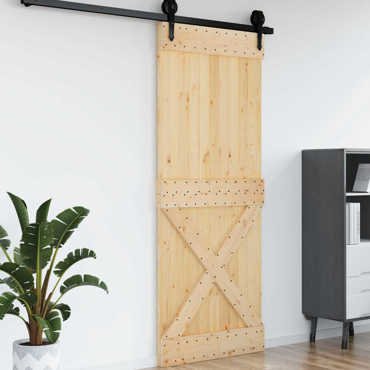 Dør NARVIK Naturfarvet 90 x 210 cm Massivt Fyrretræ