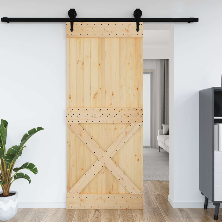 Dør NARVIK Naturfarvet 95 x 210 cm Massivt Fyrretræ