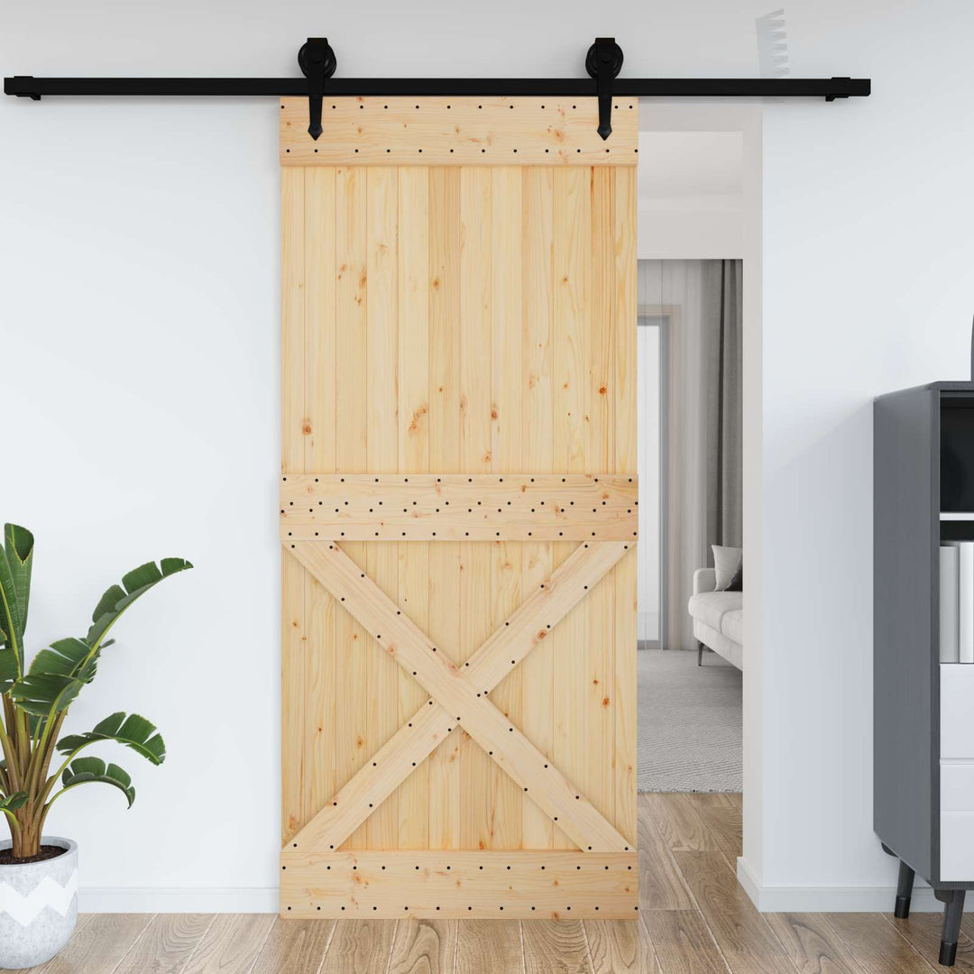Dør NARVIK Naturfarvet 100 x 210 cm Massivt Fyrretræ
