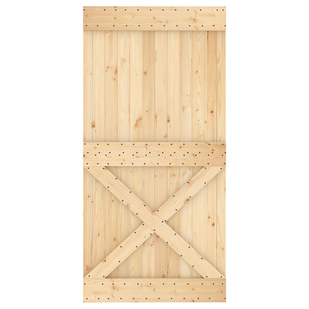 Dør NARVIK Naturfarvet 100 x 210 cm Massivt Fyrretræ