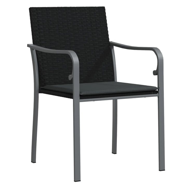 spisebordssæt til haven 7 dele med hynder polyrattan og stål