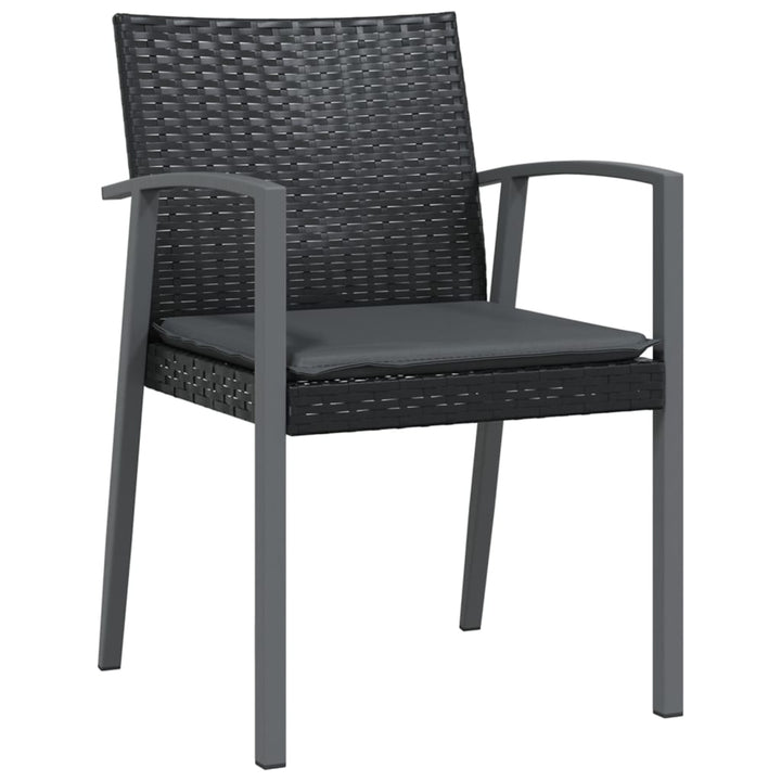 spisebordssæt til haven 5 dele med hynder polyrattan og stål