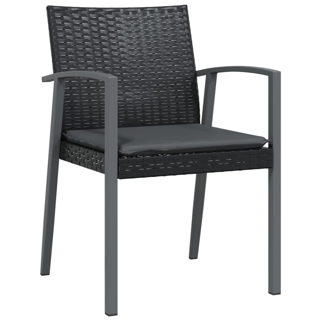 spisebordssæt til haven 7 dele med hynder polyrattan og stål