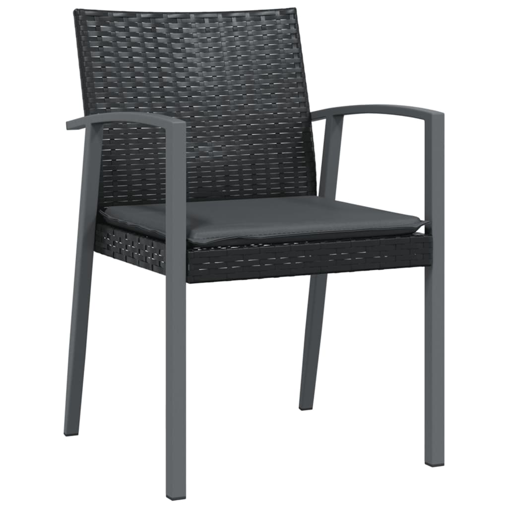 spisebordssæt til haven 7 dele med hynder polyrattan og stål