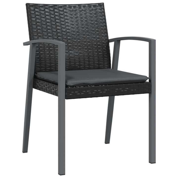 spisebordssæt til haven 7 dele med hynder polyrattan og stål