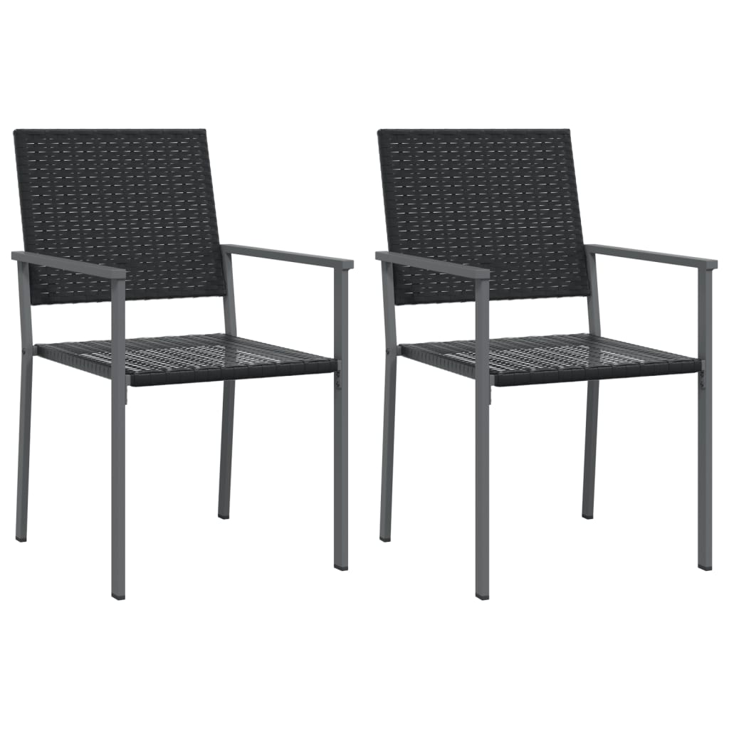 spisebordssæt til haven 3 dele polyrattan og stål