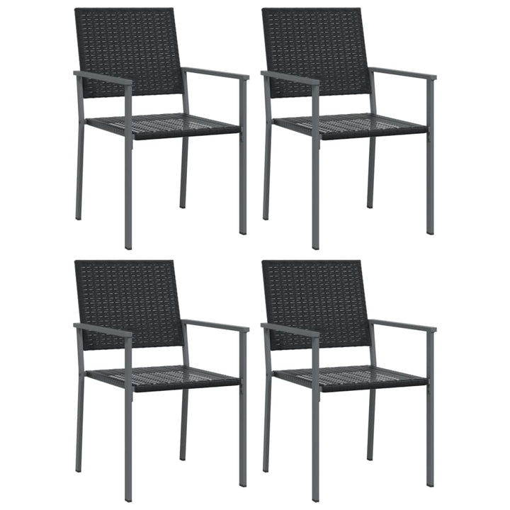 spisebordssæt til haven 5 dele polyrattan og stål