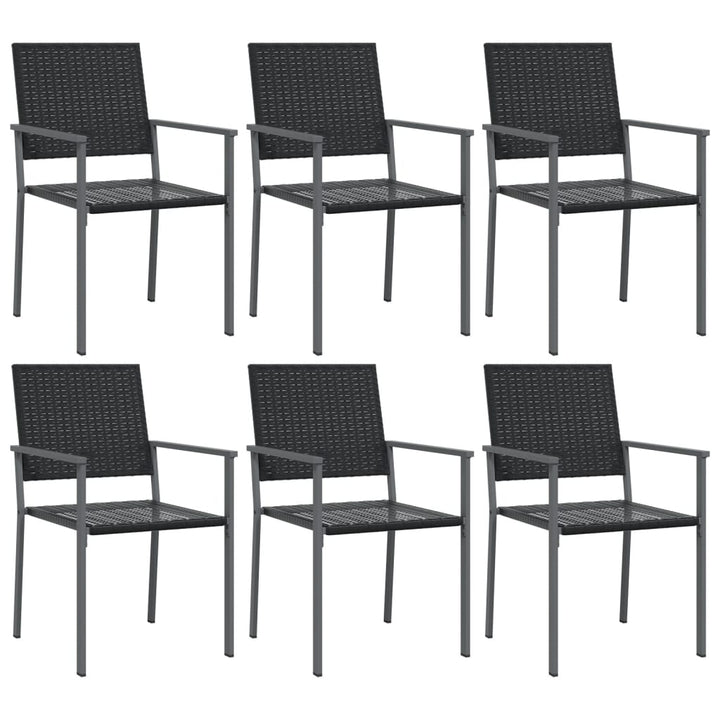 spisebordssæt til haven 7 dele polyrattan og stål
