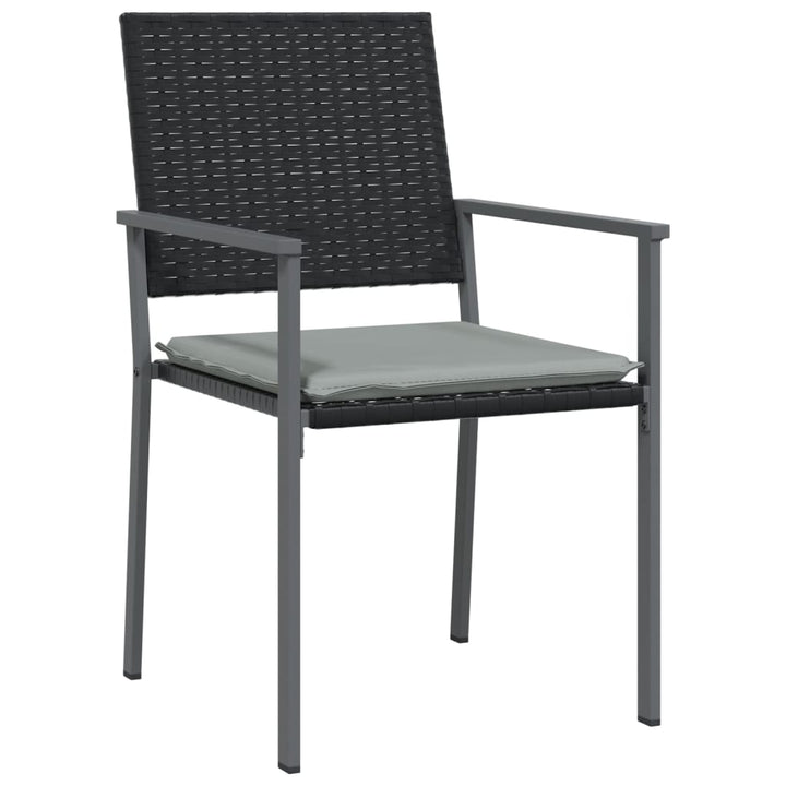 spisebordssæt til haven 7 dele med hynder polyrattan og stål