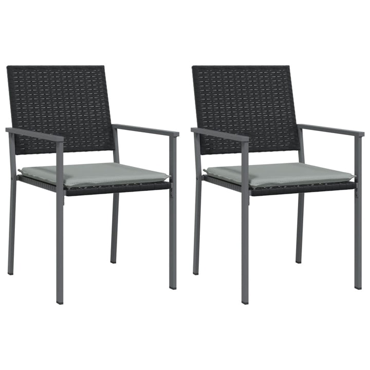 spisebordssæt til haven 3 dele med hynder polyrattan og stål
