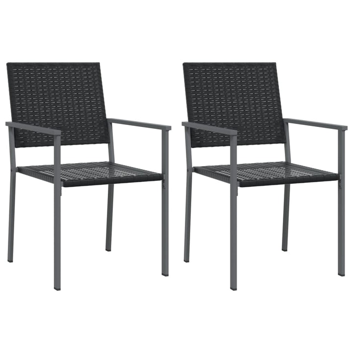 spisebordssæt til haven 3 dele polyrattan og stål