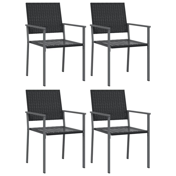 spisebordssæt til haven 5 dele polyrattan og stål