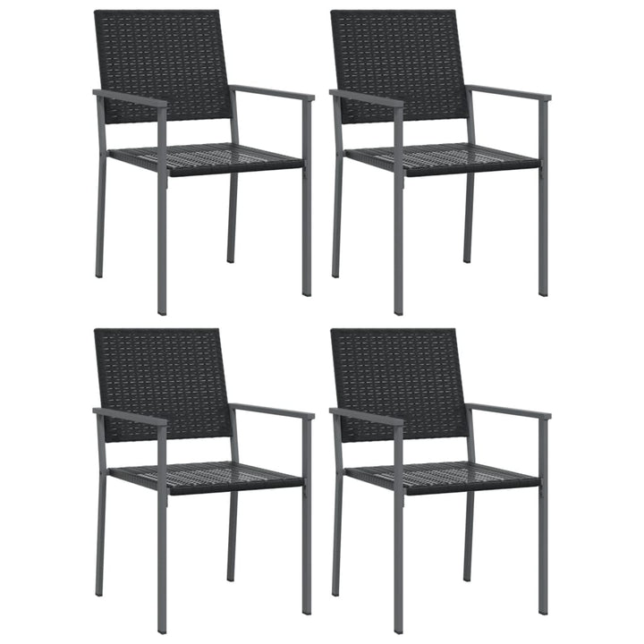 spisebordssæt til haven 5 dele polyrattan og stål