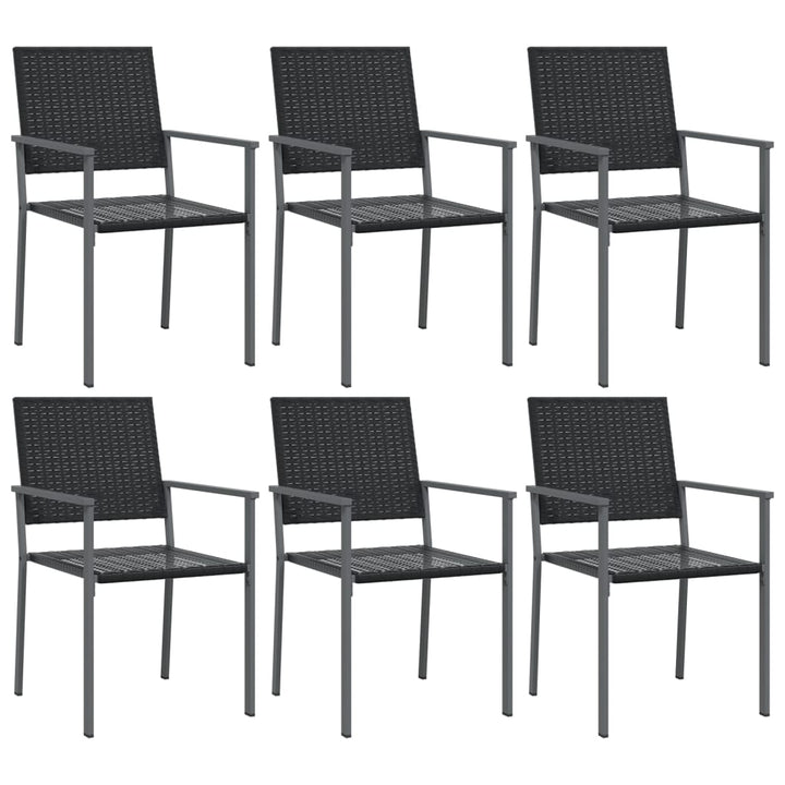 spisebordssæt til haven 7 dele polyrattan og stål