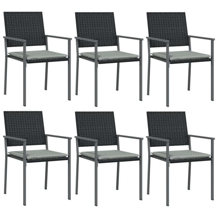 spisebordssæt til haven 7 dele polyrattan og stål
