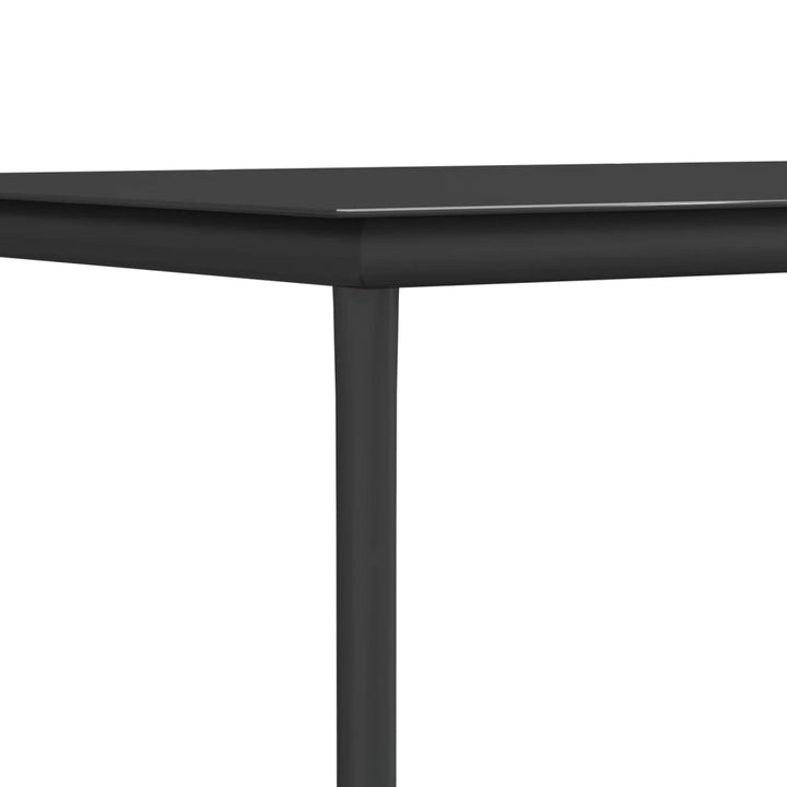spisebordssæt til haven 5 dele m. hynder polyrattan + stål sort