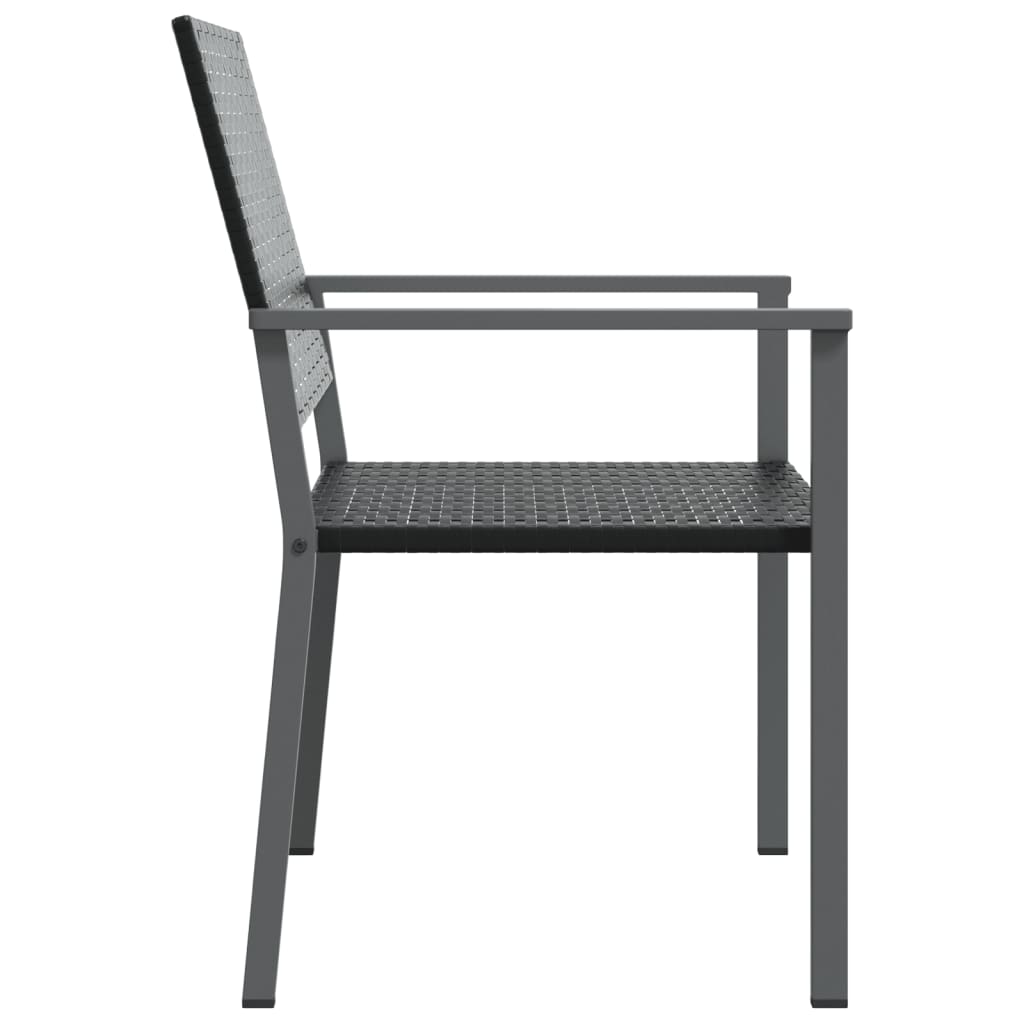 havestole 4 stk. 54x62,5x89 cm polyrattan sort